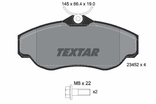 Sada brzdových platničiek kotúčovej brzdy TEXTAR (2345201)