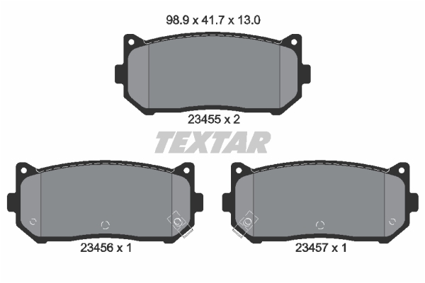 Sada brzdových platničiek kotúčovej brzdy TEXTAR (2345501)