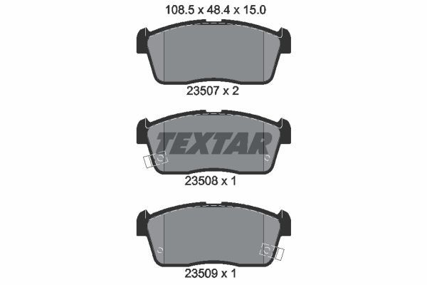 Sada brzdových platničiek kotúčovej brzdy TEXTAR (2350701)