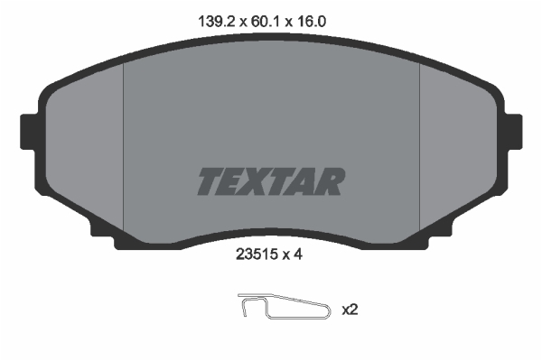 Sada brzdových platničiek kotúčovej brzdy TEXTAR (2351501)