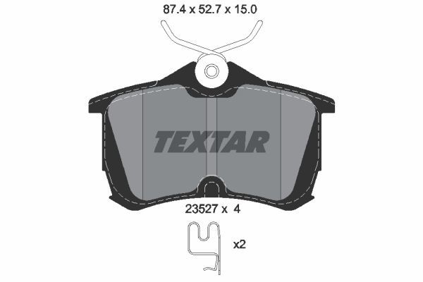 Sada brzdových platničiek kotúčovej brzdy TEXTAR (2352701)
