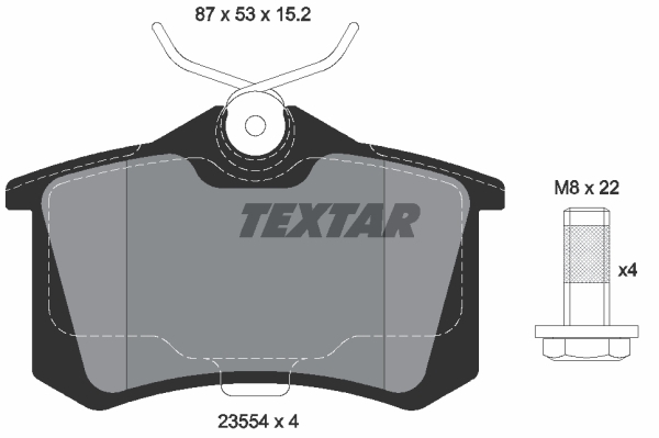 Sada brzdových platničiek kotúčovej brzdy TEXTAR (2355401)