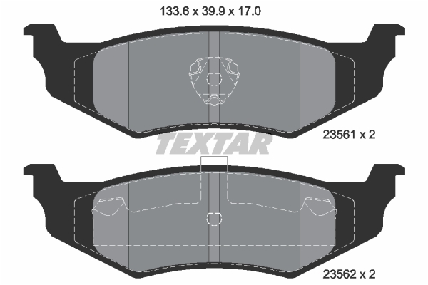 Sada brzdových platničiek kotúčovej brzdy TEXTAR (2356102)