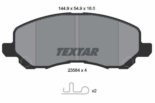 Sada brzdových platničiek kotúčovej brzdy TEXTAR (2358401)