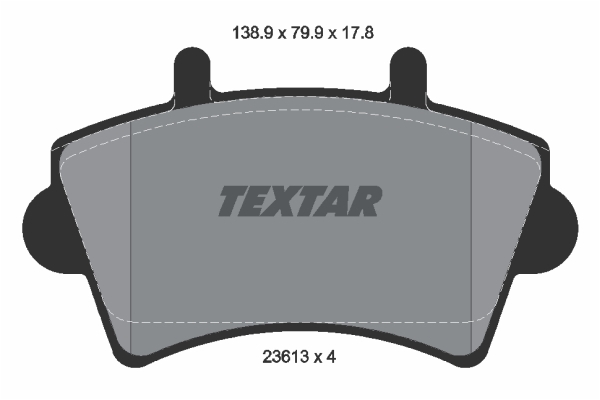 Sada brzdových platničiek kotúčovej brzdy TEXTAR (2361301)