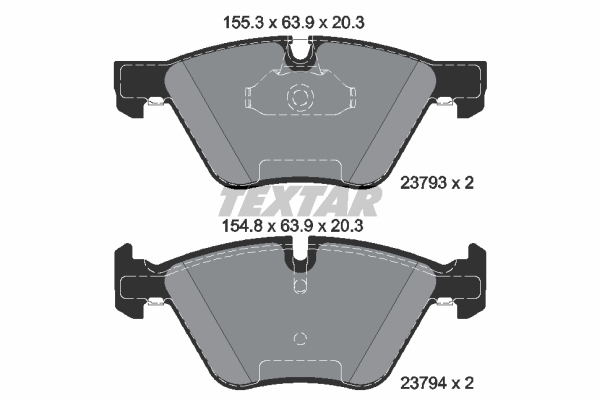 Sada brzdových platničiek kotúčovej brzdy TEXTAR (2379301)