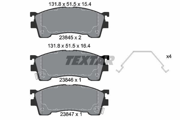Sada brzdových platničiek kotúčovej brzdy TEXTAR (2384504)
