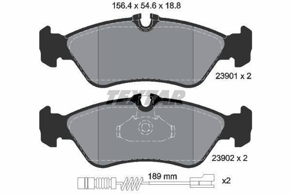 Sada brzdových platničiek kotúčovej brzdy TEXTAR (2390101)