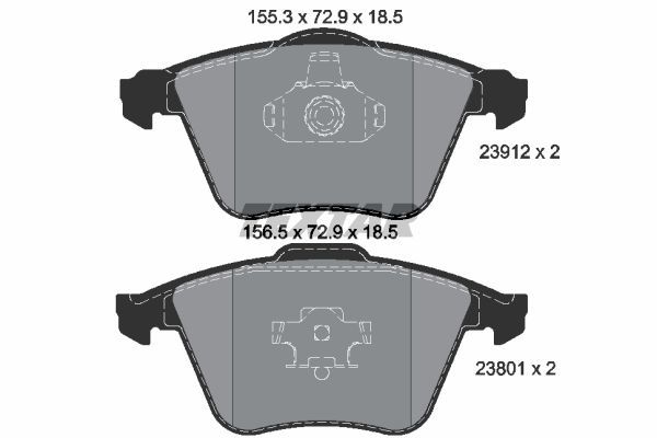 Sada brzdových platničiek kotúčovej brzdy TEXTAR (2391201)
