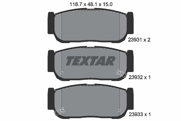 Sada brzdových platničiek kotúčovej brzdy TEXTAR (2393101)