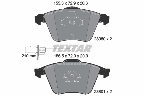 Sada brzdových platničiek kotúčovej brzdy TEXTAR (2395001)