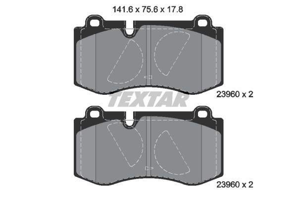Sada brzdových platničiek kotúčovej brzdy TEXTAR (2396001)