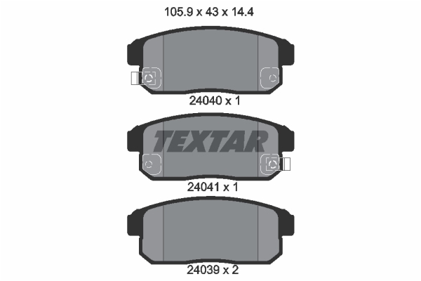 Sada brzdových platničiek kotúčovej brzdy TEXTAR (2404001)