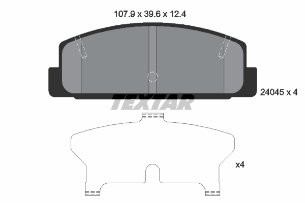 Sada brzdových platničiek kotúčovej brzdy TEXTAR (2404501)