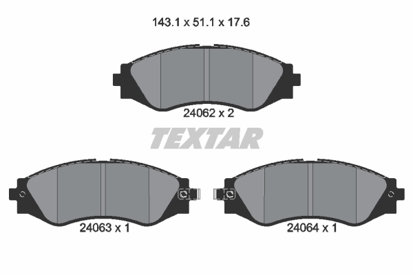 Sada brzdových platničiek kotúčovej brzdy TEXTAR (2406201)