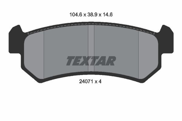 Sada brzdových platničiek kotúčovej brzdy TEXTAR (2407101)