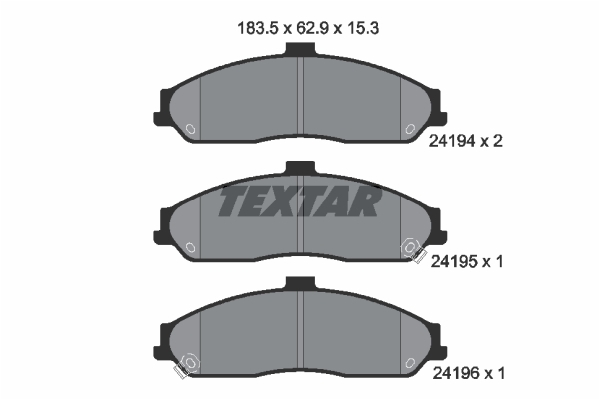 Sada brzdových platničiek kotúčovej brzdy TEXTAR (2419401)