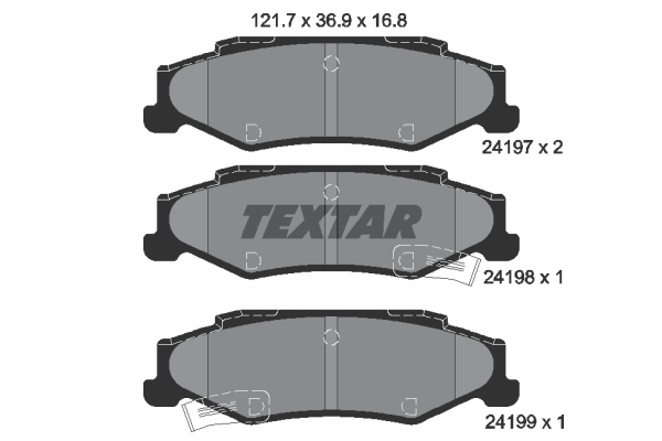 Sada brzdových platničiek kotúčovej brzdy TEXTAR (2419701)