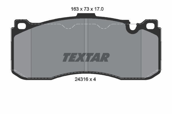 Sada brzdových platničiek kotúčovej brzdy TEXTAR (2431601)