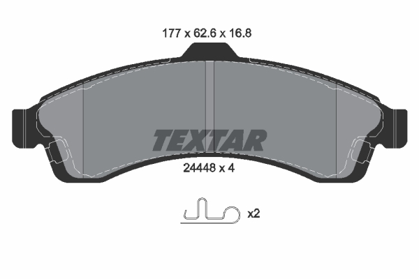 Sada brzdových platničiek kotúčovej brzdy TEXTAR (2444801)