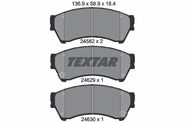 Sada brzdových platničiek kotúčovej brzdy TEXTAR (2458202)