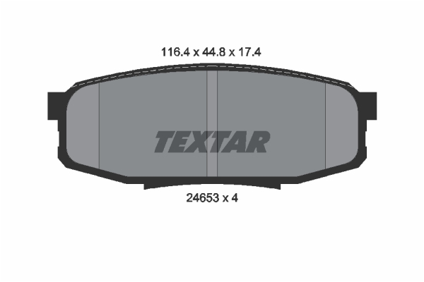 Sada brzdových platničiek kotúčovej brzdy TEXTAR (2465301)