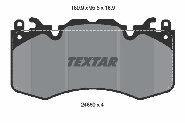 Sada brzdových platničiek kotúčovej brzdy TEXTAR (2465901)