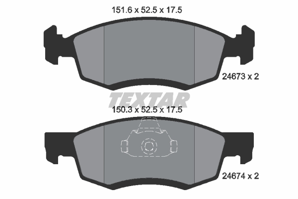 Sada brzdových platničiek kotúčovej brzdy TEXTAR (2467301)