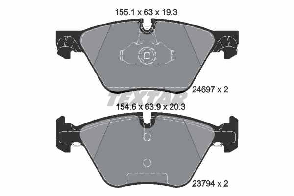 Sada brzdových platničiek kotúčovej brzdy TEXTAR (2469701)