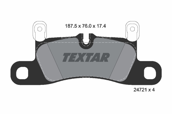 Sada brzdových platničiek kotúčovej brzdy TEXTAR (2472102)