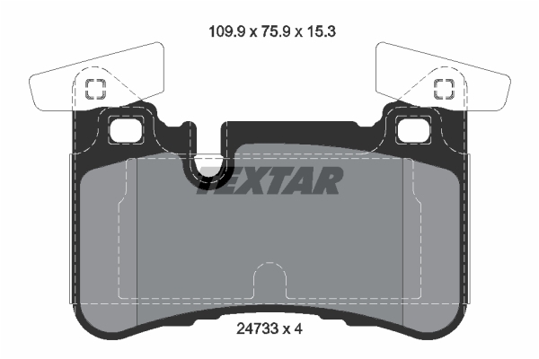 Sada brzdových platničiek kotúčovej brzdy TEXTAR (2473301)