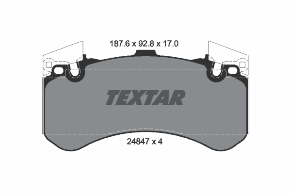 Sada brzdových platničiek kotúčovej brzdy TEXTAR (2484701)