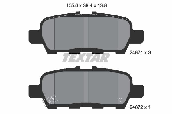 Sada brzdových platničiek kotúčovej brzdy TEXTAR (2487101)