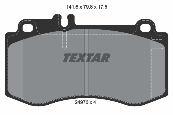 Sada brzdových platničiek kotúčovej brzdy TEXTAR (2497601)