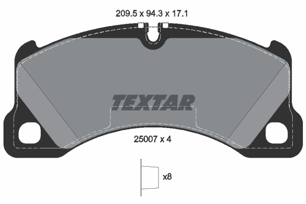 Sada brzdových platničiek kotúčovej brzdy TEXTAR (2500701)