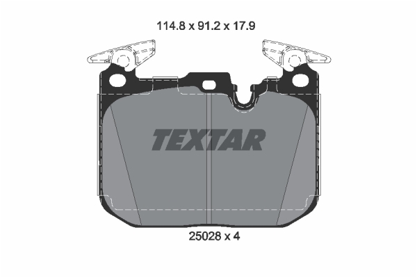 Sada brzdových platničiek kotúčovej brzdy TEXTAR (2502805)