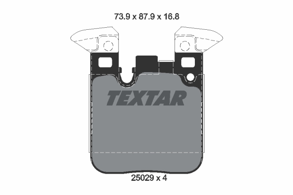 Sada brzdových platničiek kotúčovej brzdy TEXTAR (2502901)