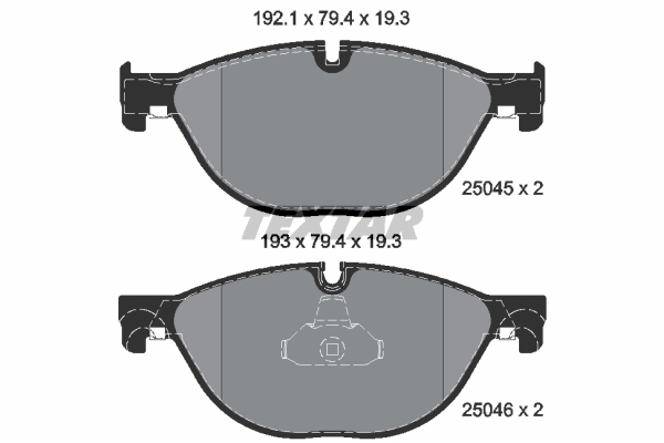 Sada brzdových platničiek kotúčovej brzdy TEXTAR (2504501)