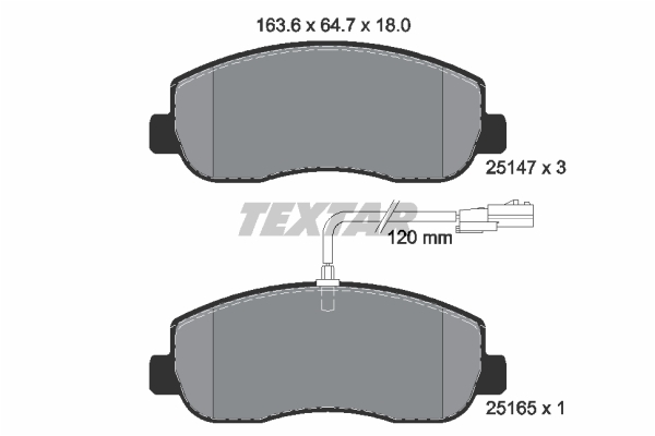 Sada brzdových platničiek kotúčovej brzdy TEXTAR (2514701)