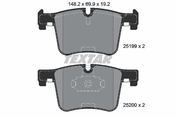 Sada brzdových platničiek kotúčovej brzdy TEXTAR (2519901)