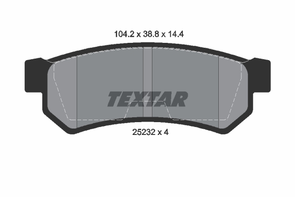 Sada brzdových platničiek kotúčovej brzdy TEXTAR (2523201)