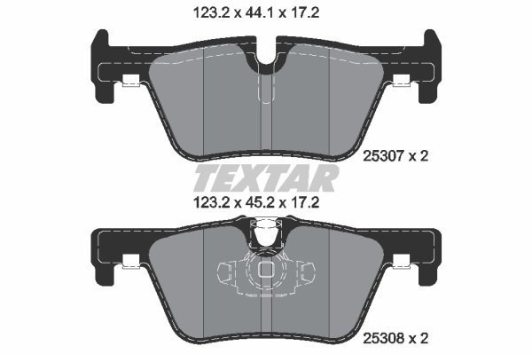 Sada brzdových platničiek kotúčovej brzdy TEXTAR (2530701)