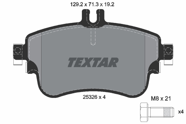 Sada brzdových platničiek kotúčovej brzdy TEXTAR (2532601)