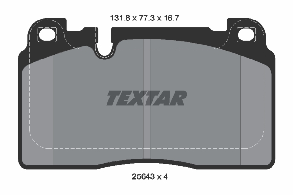 Sada brzdových platničiek kotúčovej brzdy TEXTAR (2564305)