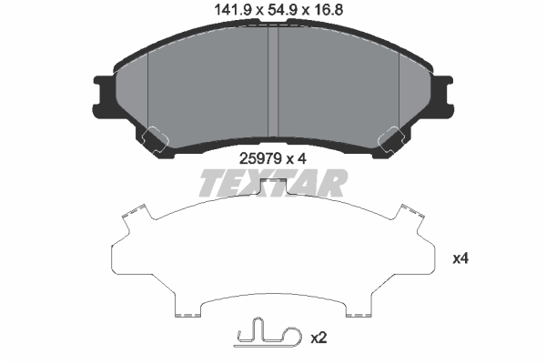 Sada brzdových platničiek kotúčovej brzdy TEXTAR (2597901)