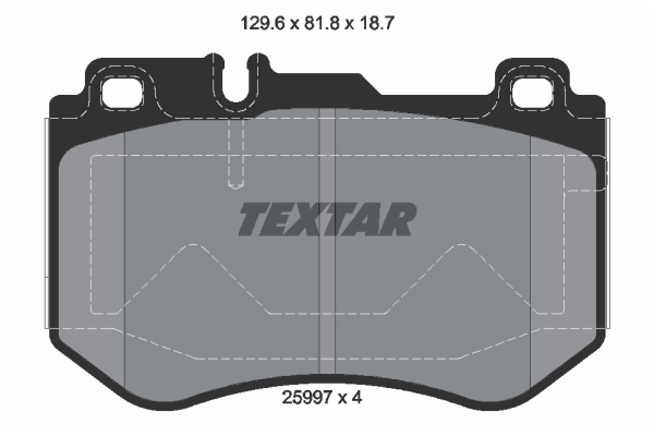Sada brzdových platničiek kotúčovej brzdy TEXTAR (2599701)