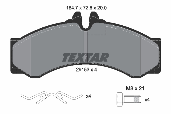 Sada brzdových platničiek kotúčovej brzdy TEXTAR (2915301)