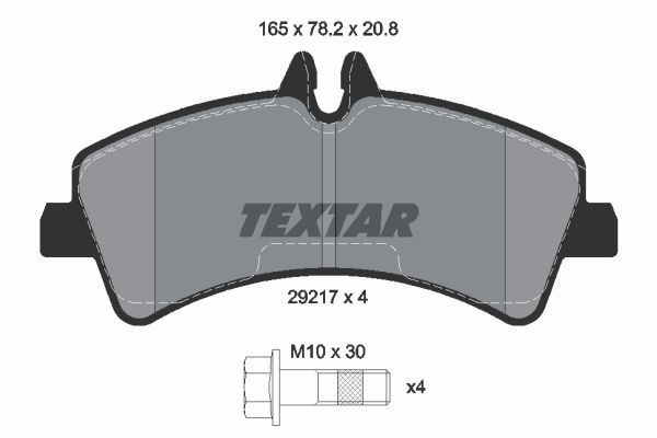 Sada brzdových platničiek kotúčovej brzdy TEXTAR (2921702)