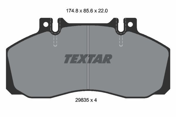 Sada brzdových platničiek kotúčovej brzdy TEXTAR (2983506)