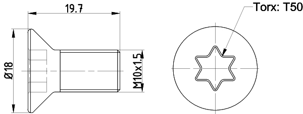 Skrutka brzdového kotúča TEXTAR (TPM0016)
